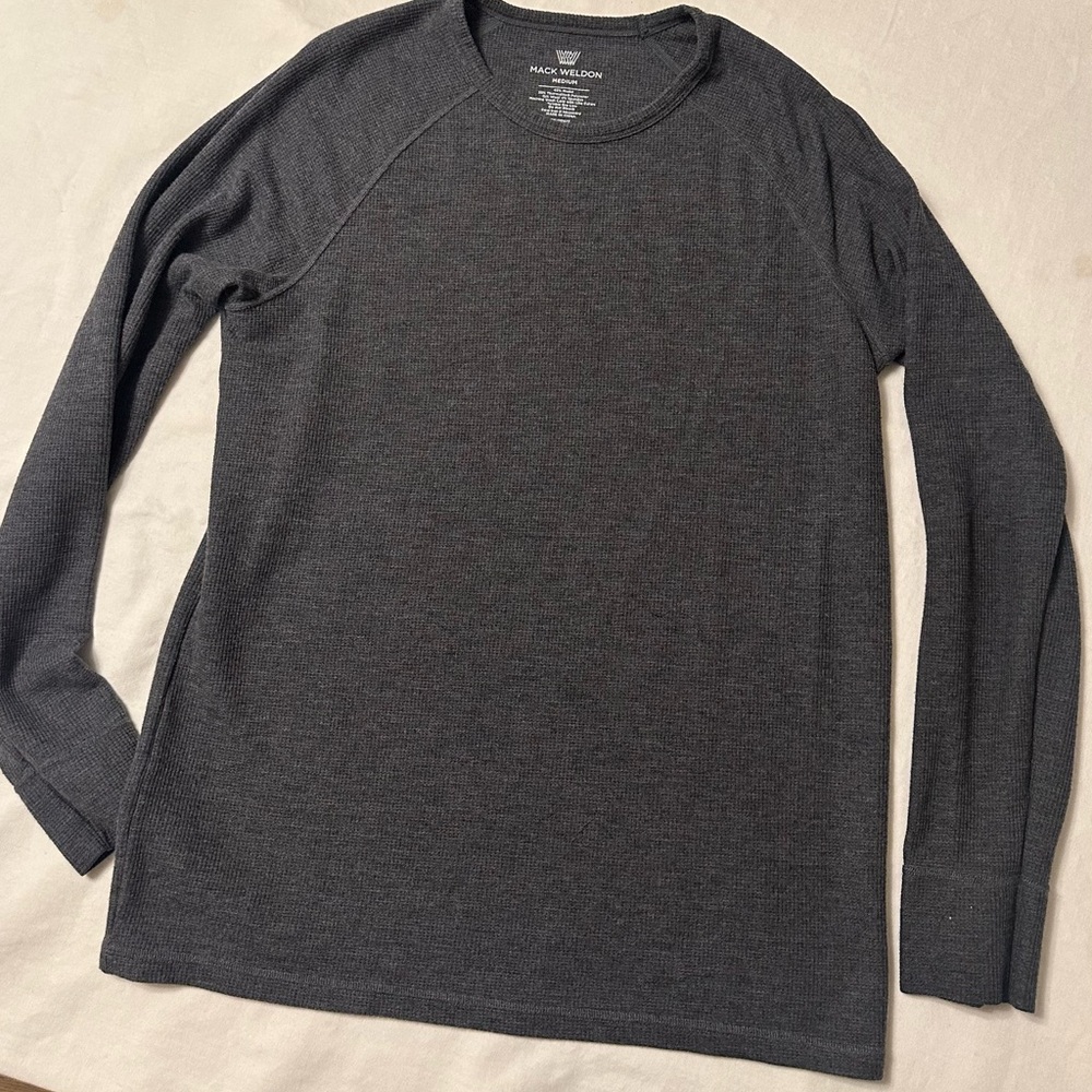 Men's Mack Weldon WARMKNIT Gray Long Sleeve Shirt EUC